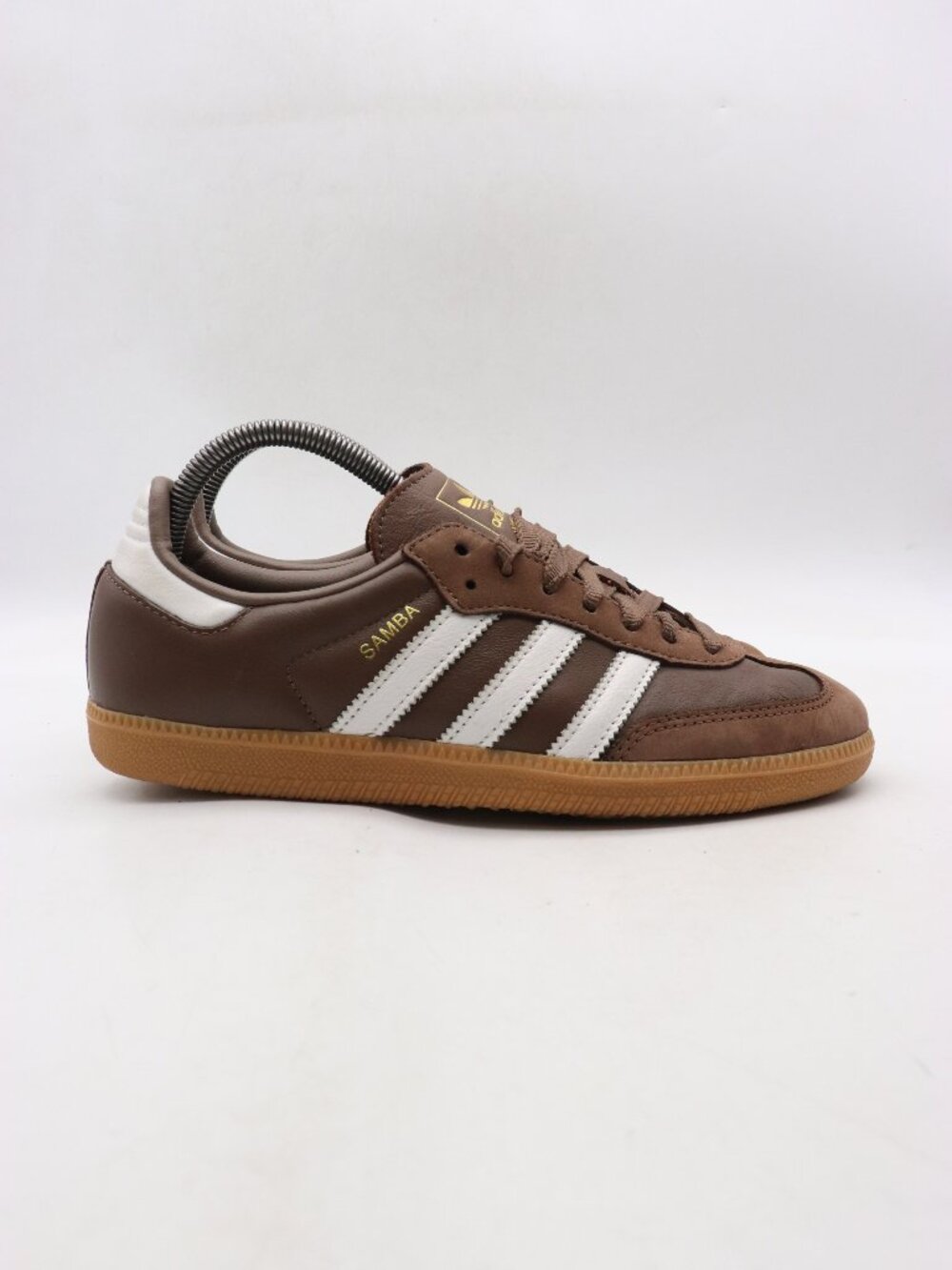 adidas Originals Samba OG Women's 8 Earth Strata Brown White Gold Sneaker IE6522